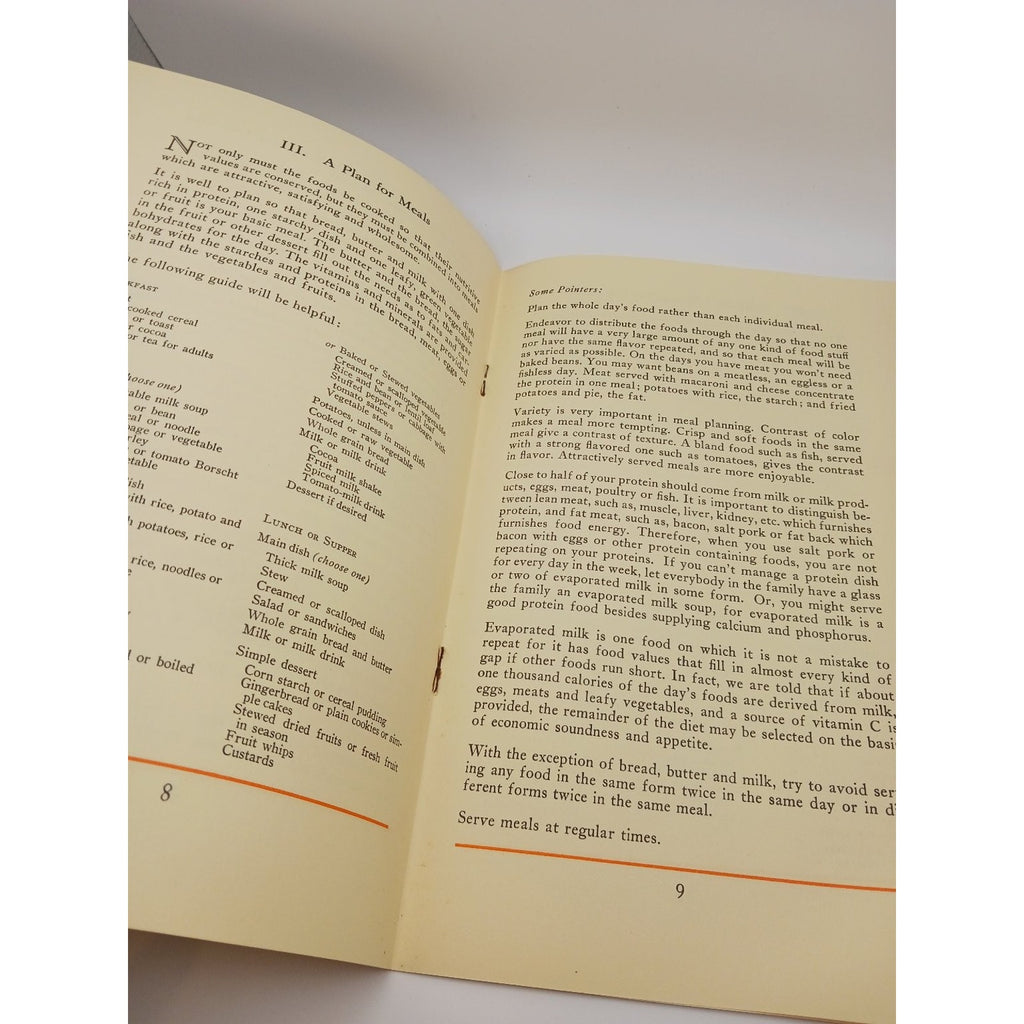 Vintage 1938 Evaporated Milk Association Feeding a Family Low Cost Booklet
