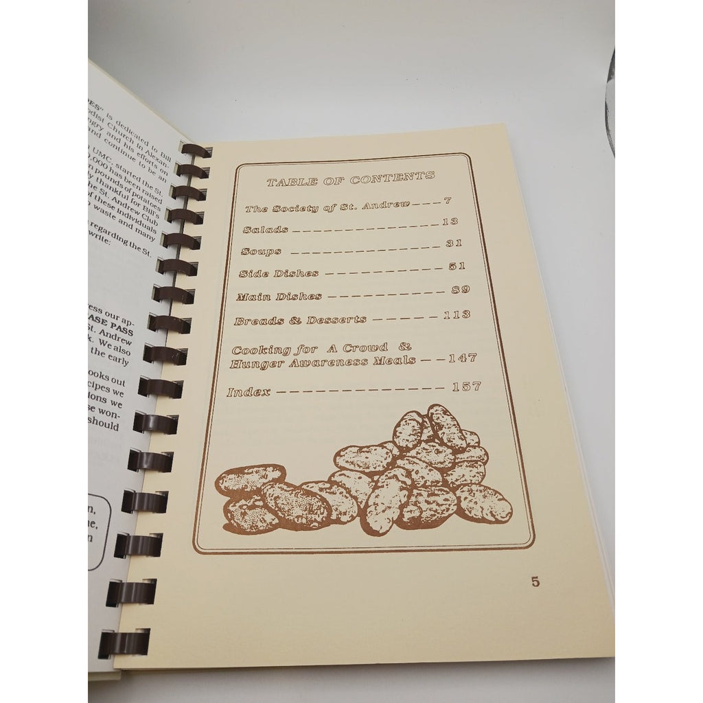 Please Pass the Potatoes Cookbook Society of St Andrew Recipes Spiral Bound VA