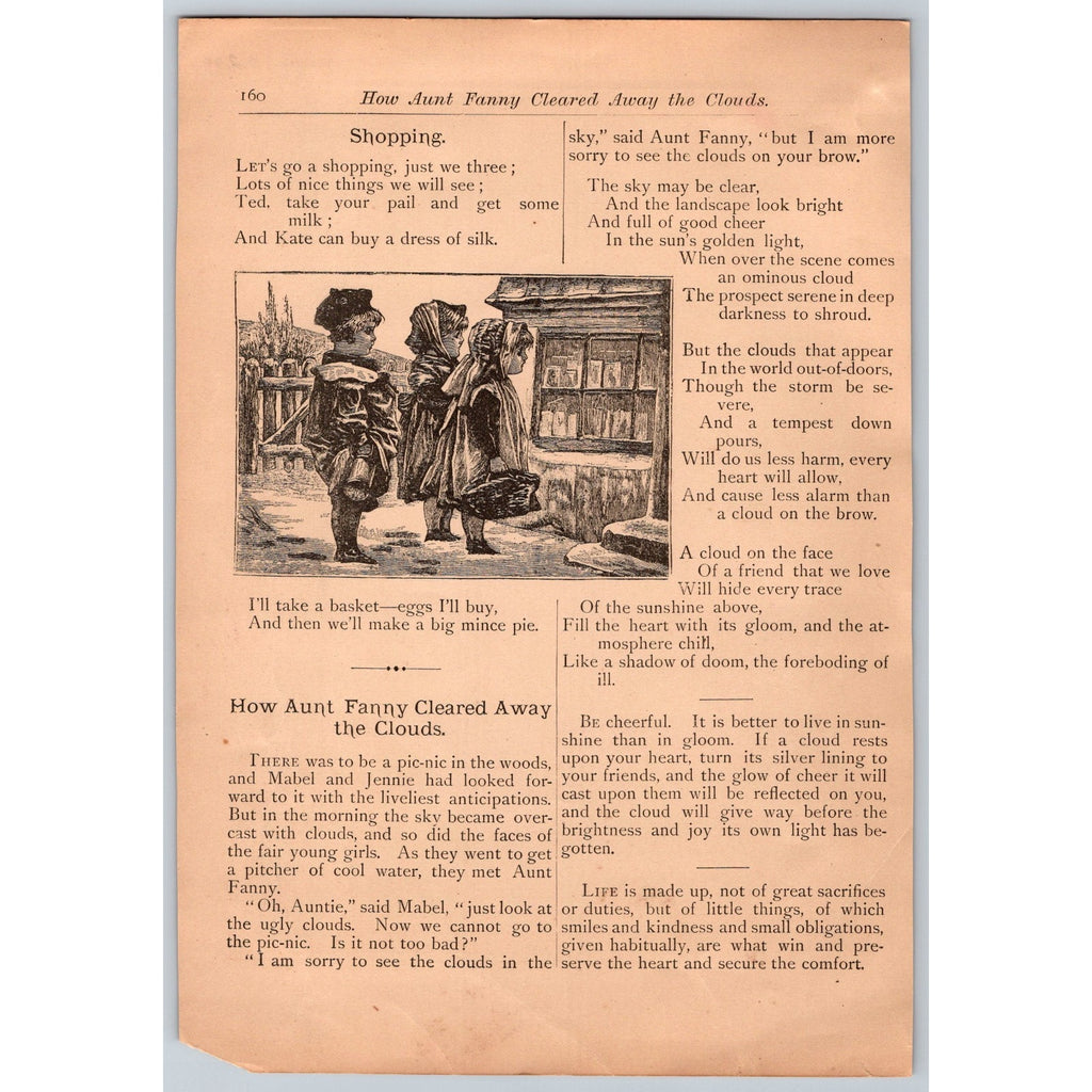 Antique c1880s Dressed For The Opera Tofano Book Plate Art Print Pretty Woman