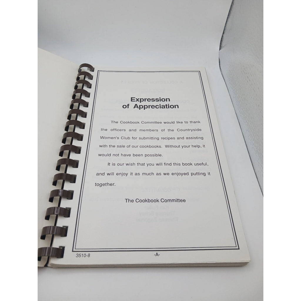 Countryside Women's Club Cook Book 1989 Kitchen Kookery Community Recipes