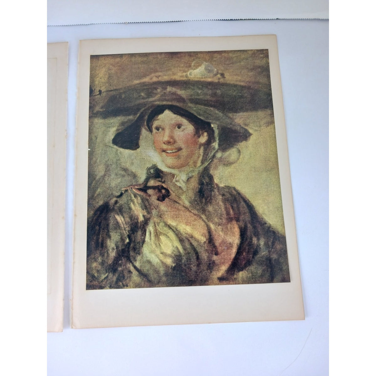1939 William Hogarth The Shrimp Girl Lithograph Art Print Book Plate Portrait