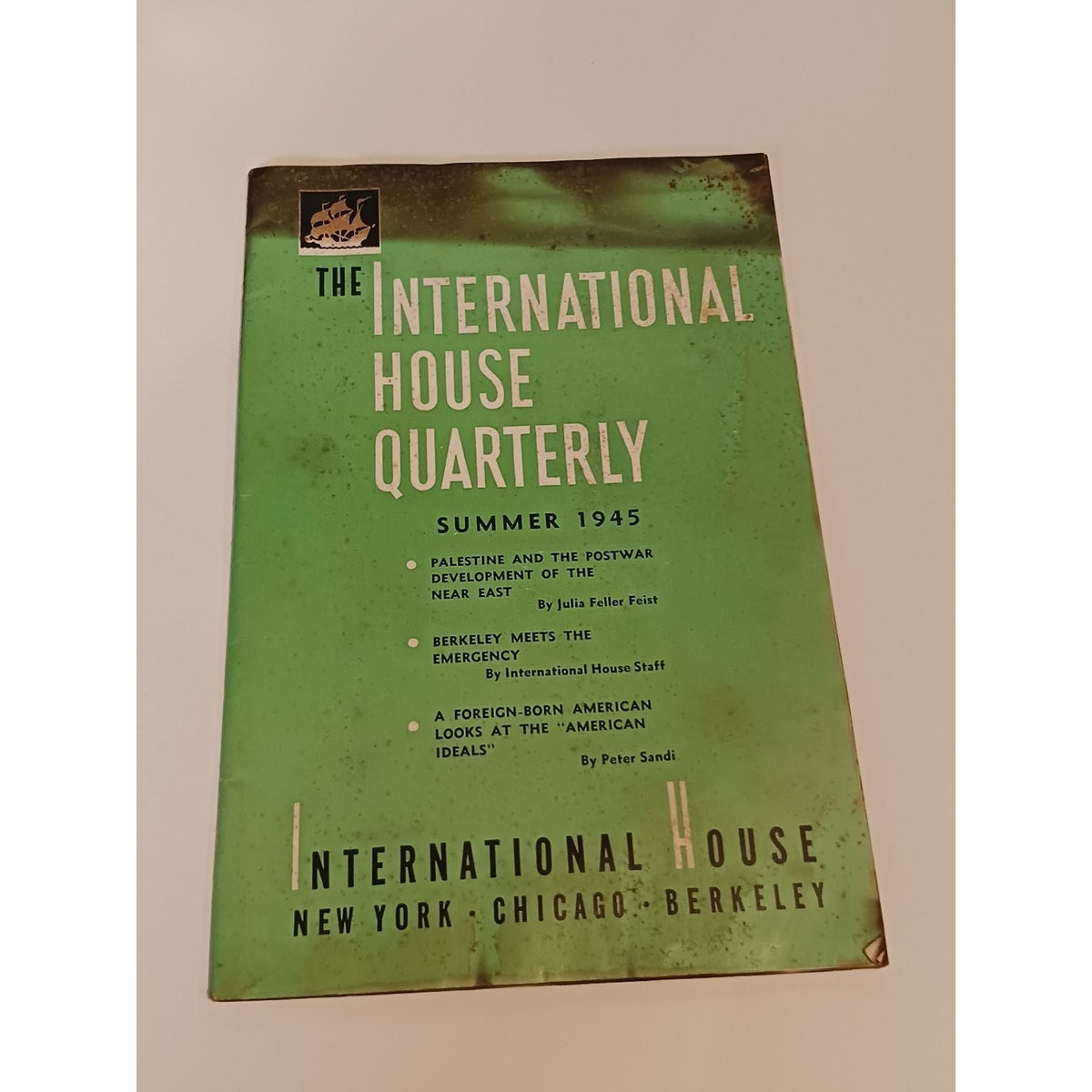 1945 International House Quarterly Magazine Palestine Postwar Berkeley NY
