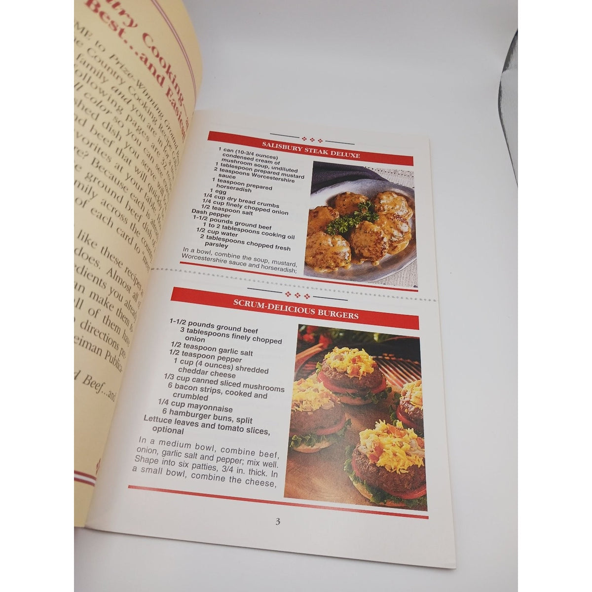 Country Cooking Recipe Collection Prize Winning Ground Beef Booklet