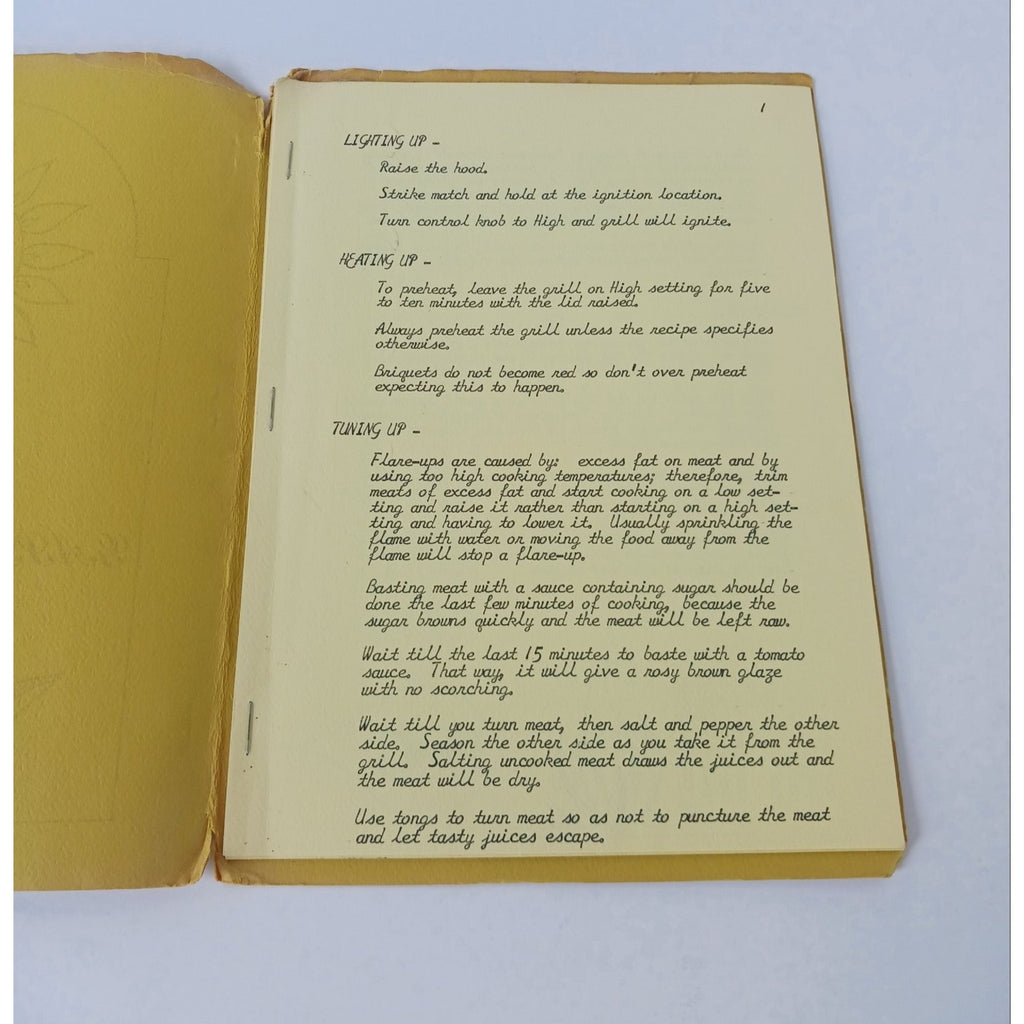 Vintage Nashville Gas Company Gapping Alfresco S Gas Grill Recipe Booklet 1940s