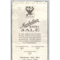 1930s Manhattan Shirt Sale Ad Maurice L. Rothschild NRA Member Minneapolis