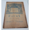 c1900 Faust Opera Playbill Charles Gounod English Opera Steinway Hall Antique