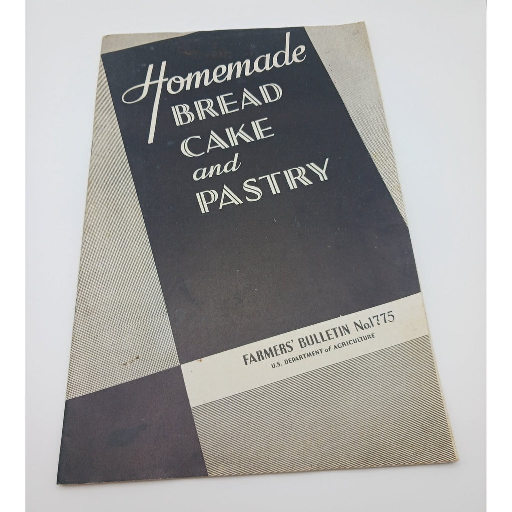 Vintage 1942 U S Dept Agriculture Booklet Homemade Bread Cake Pastry No 1775