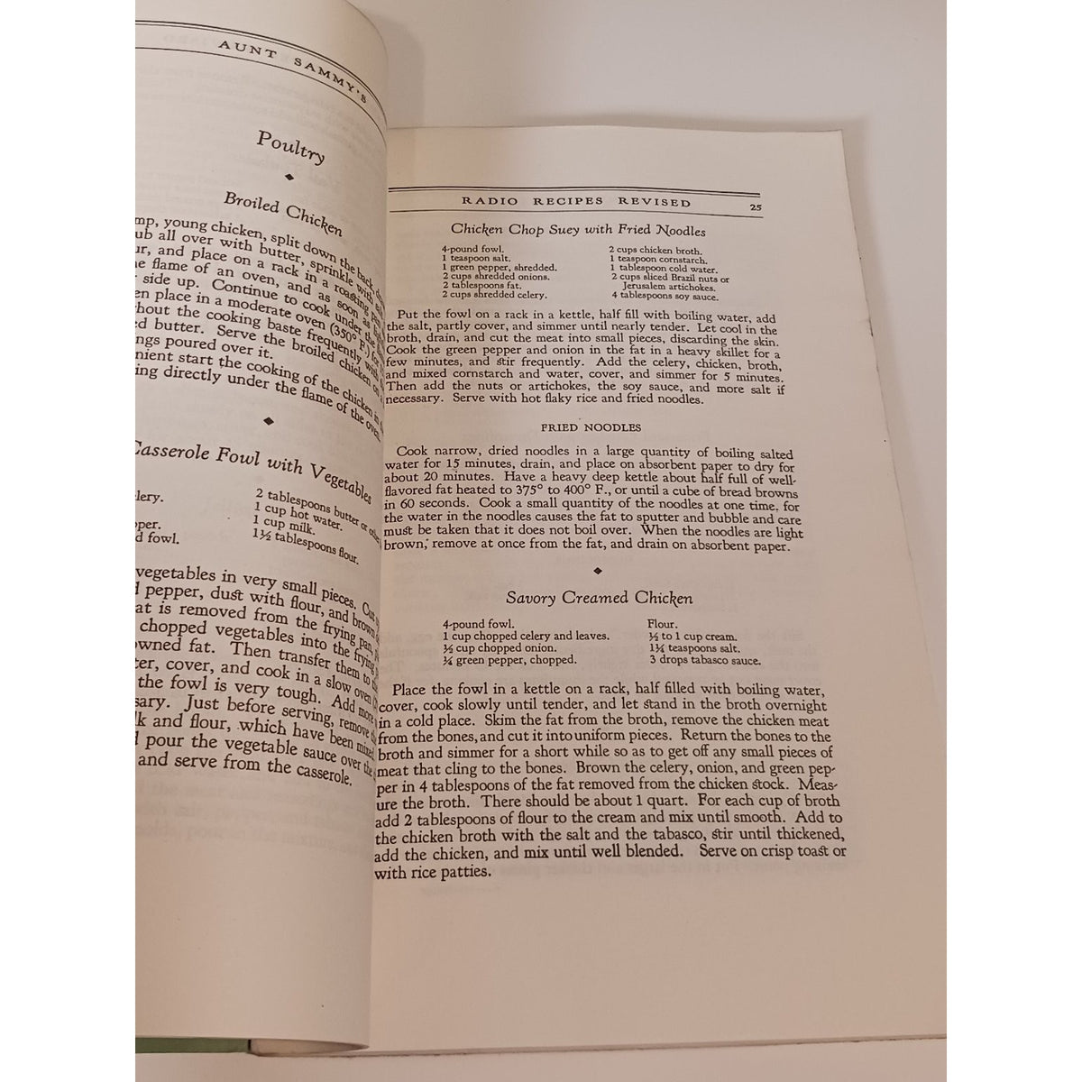 Aunt Sammy's Radio Recipes Revised 1931 USDA Cookbook Vintage Ephemera