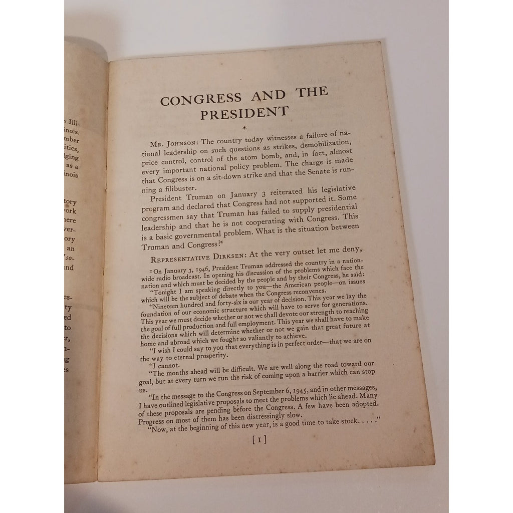 1946 University of Chicago Round Table Radio Transcript Estes Kefauver Congress