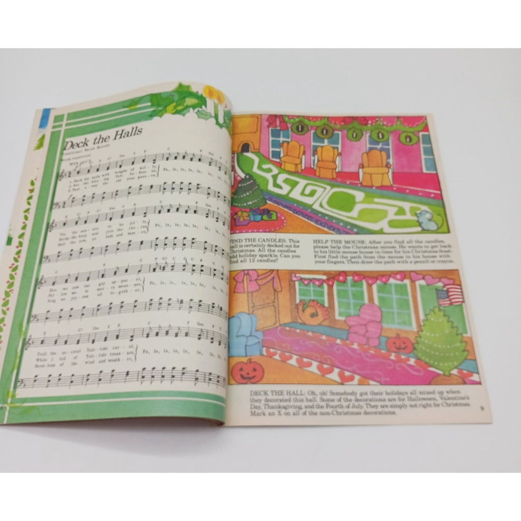 Unused 1985 Shoney's Special Christmas Songs Activities Booklet Book Children
