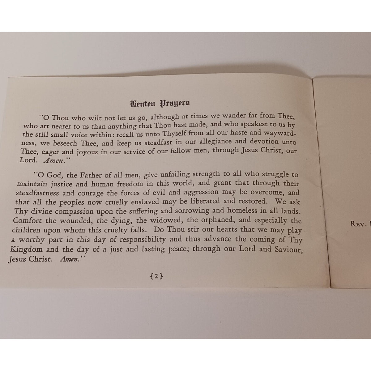 1941 St Bartholomew's Church NYC Lent Program Booklet James Arnold Ephemera