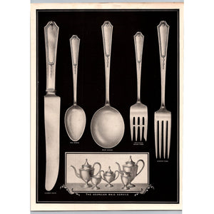 1930s Georgian Maid Sterling Silver Flatware Print Ad Price List Ephemera
