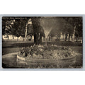 Smythe Park Mansfield PA Vintage Postcard Flower Bed Fountain c. 1910s