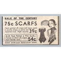 Vintage 1931 Boston Store Scarf Print Ad Ephemera Fashion Flapper Illustration
