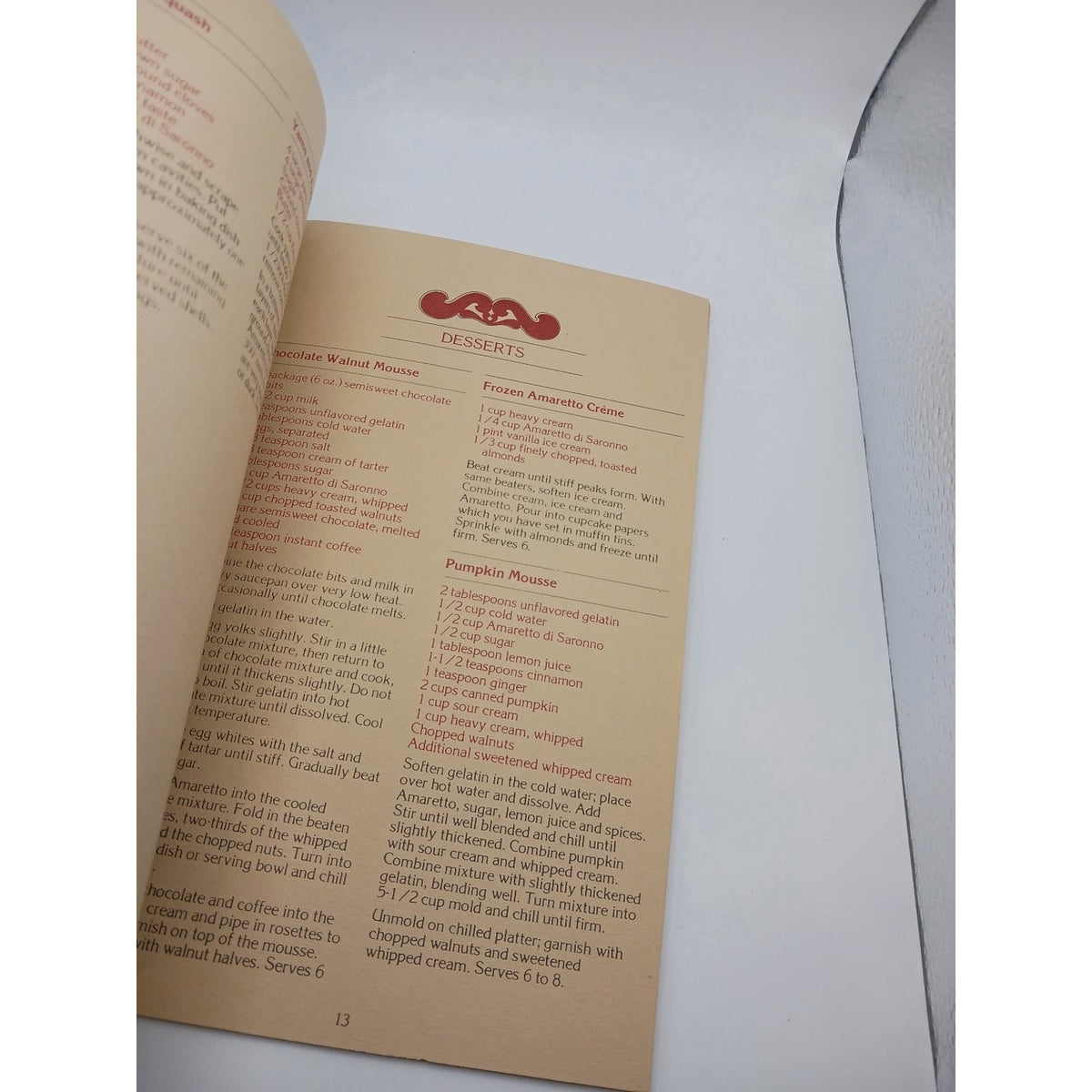 Amaretto di Saronno Your Gourmet Secrets Recipe Booklet 1974 Italian Liqueur