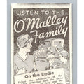 1935 O'Malley Family Radio Show Alka-Seltzer WGN Print Ad Chicago Ephemera