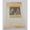 Handwrote Note Signed Estes Kefauver W/ Daughter Newspaper Clipping Sent To Dad