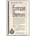 1930 North German Lloyd Europa Bremen Ocean Liner Travel Print Ad Chicago
