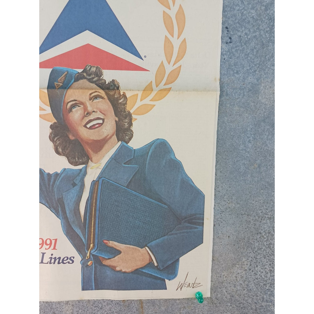 Delta Air Lines 50 Years Service Knoxville 1991 Newspaper Article Stewardess Art