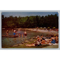 Eagles Mere PA Bathing Beach 1958 Kodachrome Postcard Pennsylvania Lake
