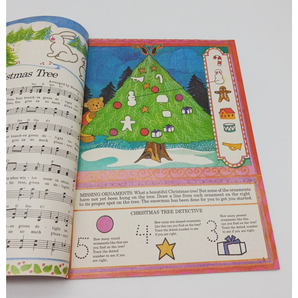 Unused 1985 Shoney's Special Christmas Songs Activities Booklet Book Children