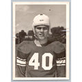Football Player 1950s Snapshot Photograph Rawlings Helmet #40 Elyria Ohio