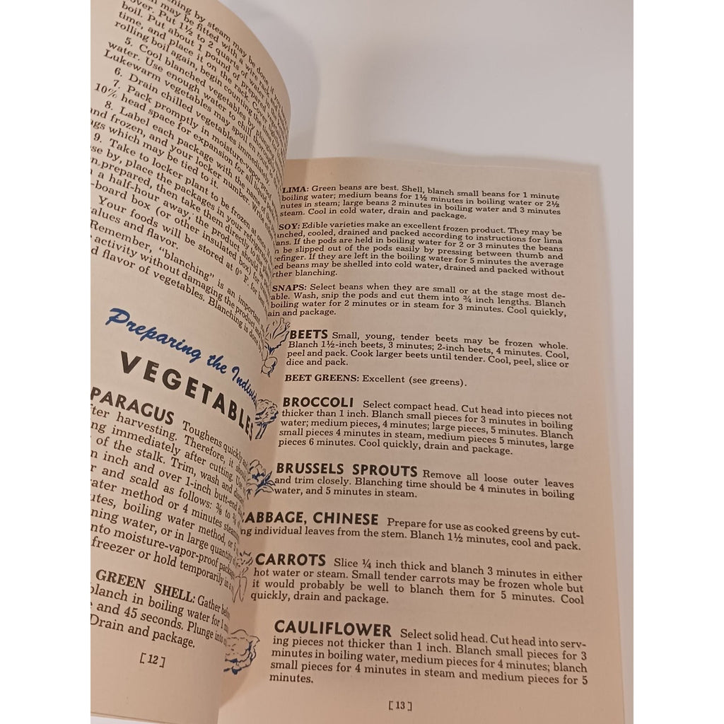 1947 Frozen Food Locker Plant Cookbook Guide Vintage Ephemera Booklet