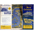 1930s New Orleans Harbor Sightseeing Steamboat Travel Brochure Map Pamphlet