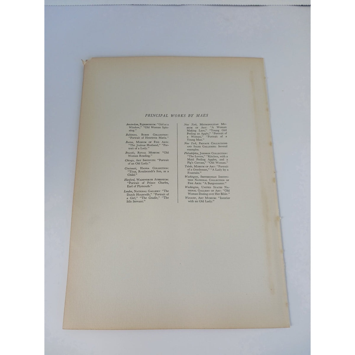 1939 Nicholas Maes The Idle Servant Book Plate Art Print Dutch School