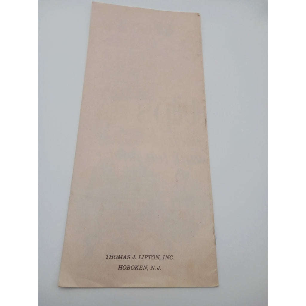 Lipton 33 New Tea Drinks Recipe Booklet Long Short Iced Hot Vintage MCM