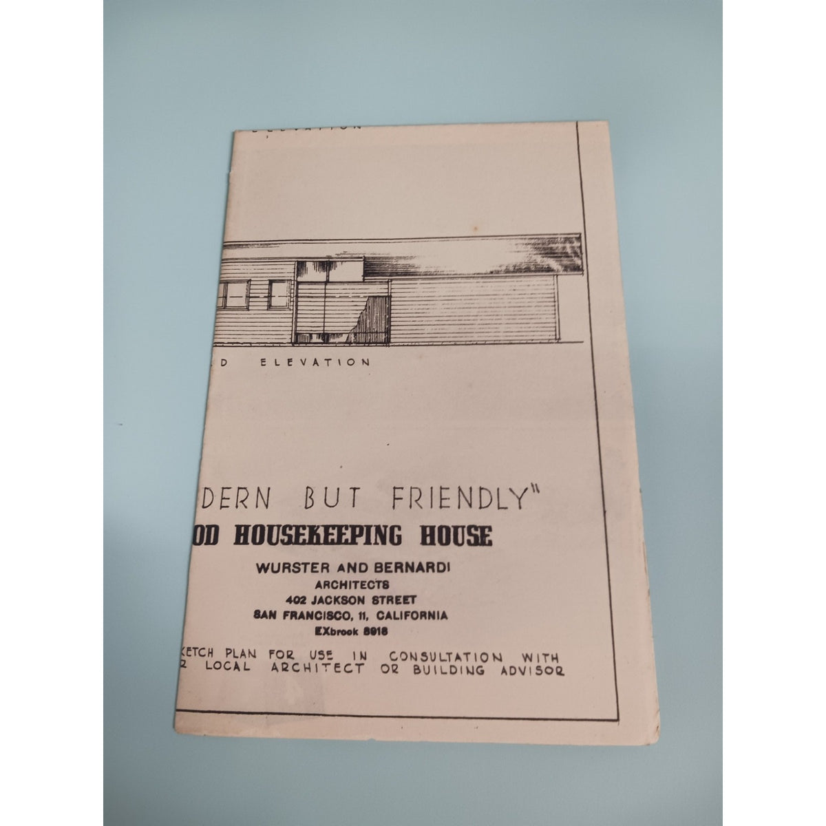 VTG 1950s Modern But Friendly Good Housekeeping Floor Plan MCM U Shape Ranch