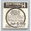 1933 Vintage Safe Way Lines Bus Print Ad 1930s Chicago New York Travel Ephemera