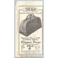 1930s Chicago The Fair Department Store Leather Duffle Bag Newspaper Ad Ephemera
