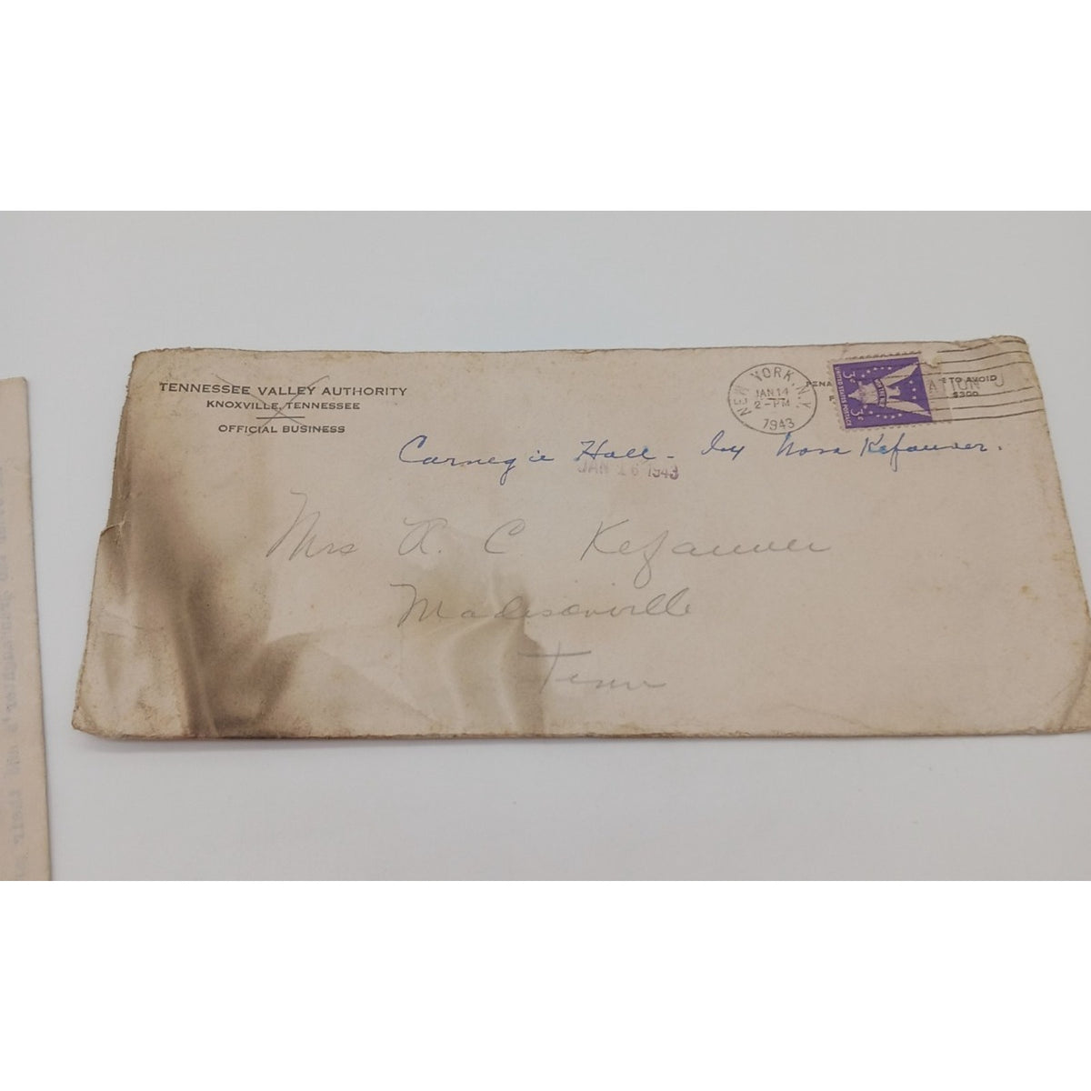 Mrs Andrew Carnegie 1942 Christmas International House Reception Party Kefauver