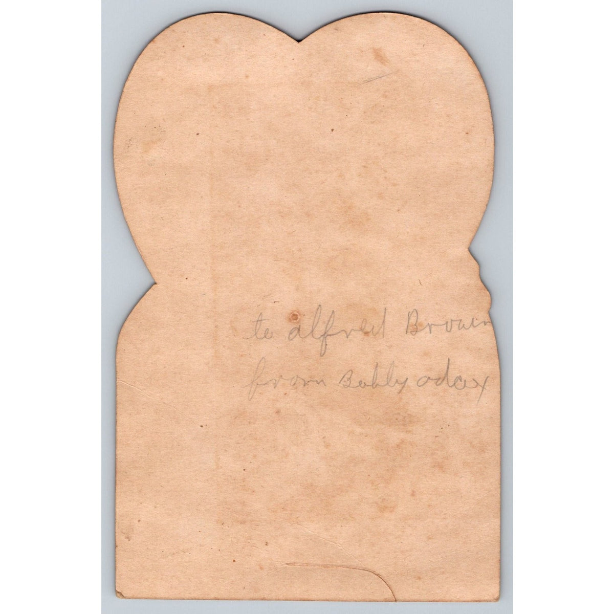 Vintage 1940s Large Scottie Dog Valentine's Day Greeting Card Heart Shaped USA
