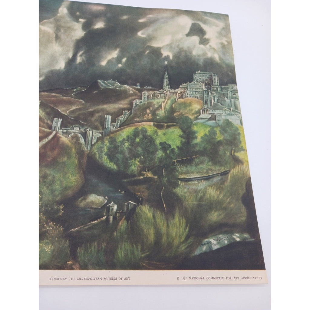 1937 Print View of Toledo El Greco National Committee For Art Appreciation
