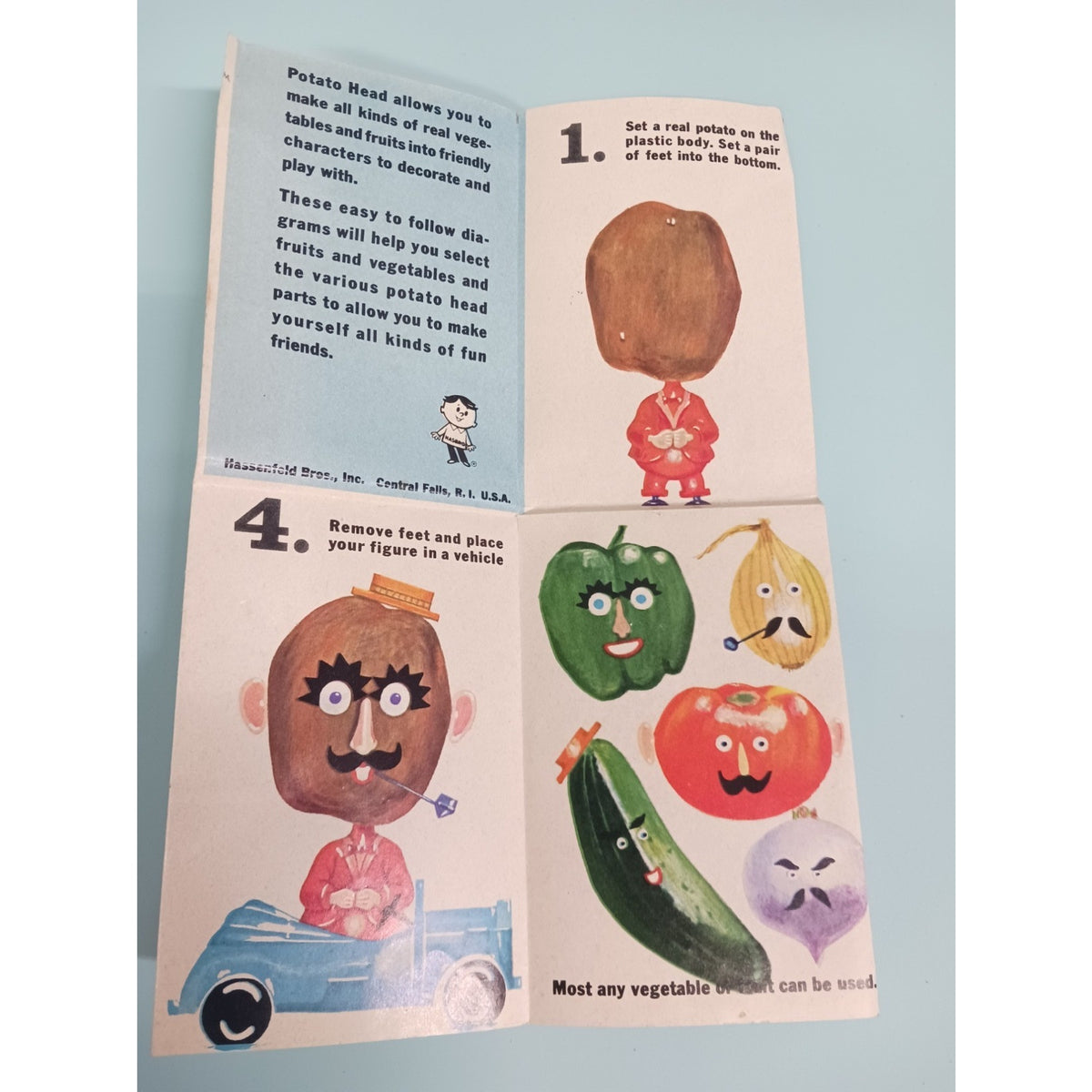 1960s Vintage Mr Potato Head Instructions Insert Flyer Vegetables Ephemera