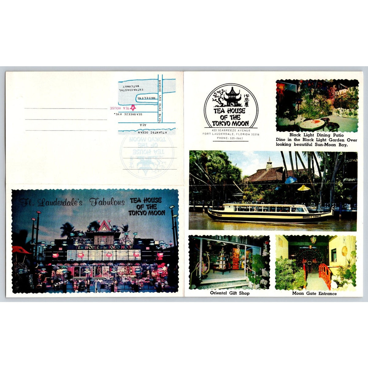 Vintage Tea House of the Tokyo Moon Fort Lauderdale Brochure Flyer Menu