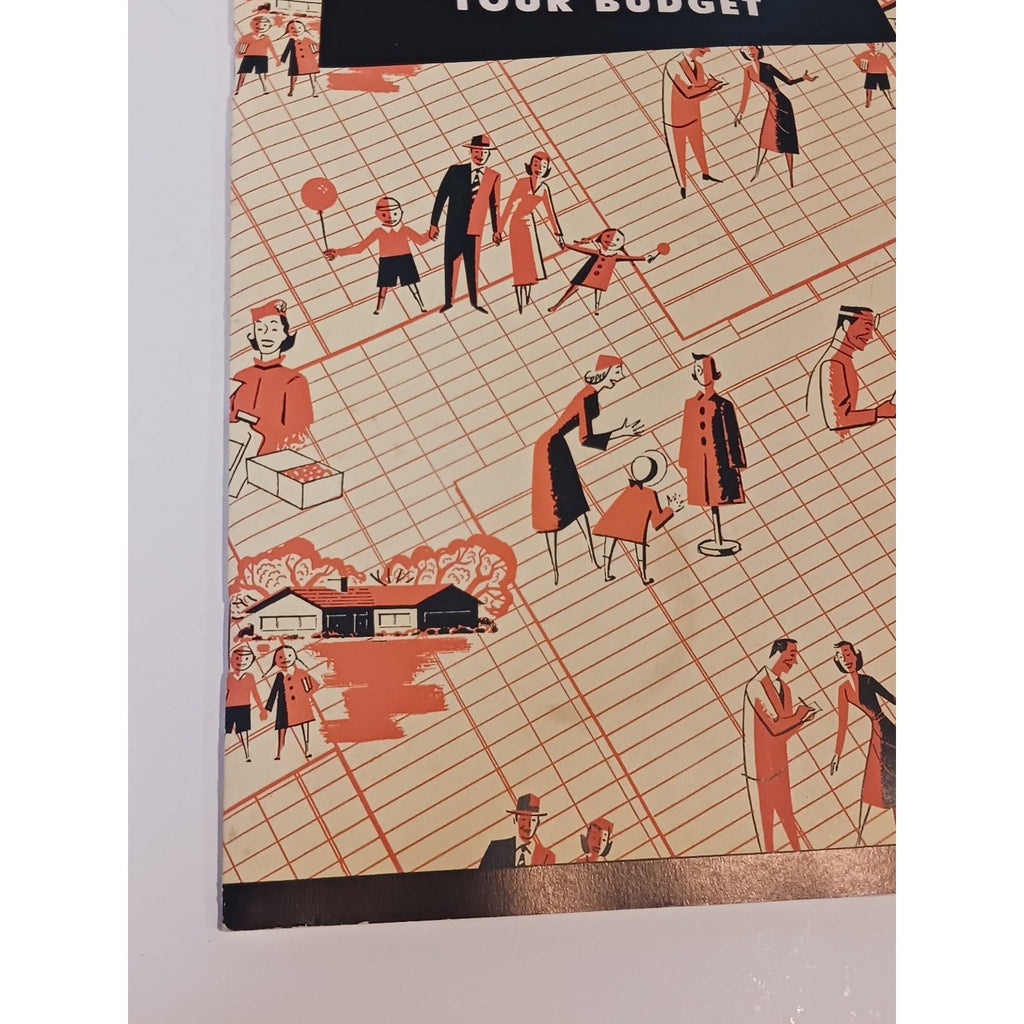 1951 Household Finance Money Management Budget Planner Booklet Mid Century