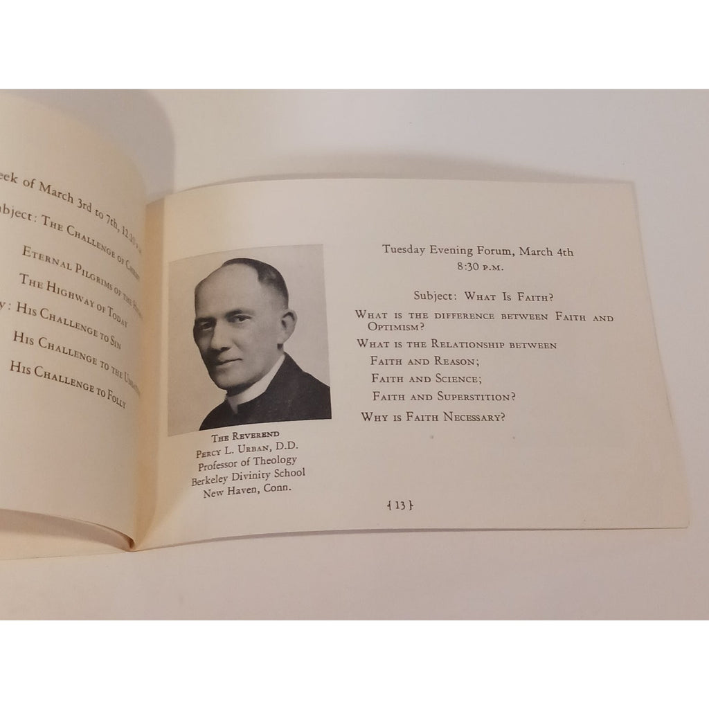 1941 St Bartholomew's Church NYC Lent Program Booklet James Arnold Ephemera