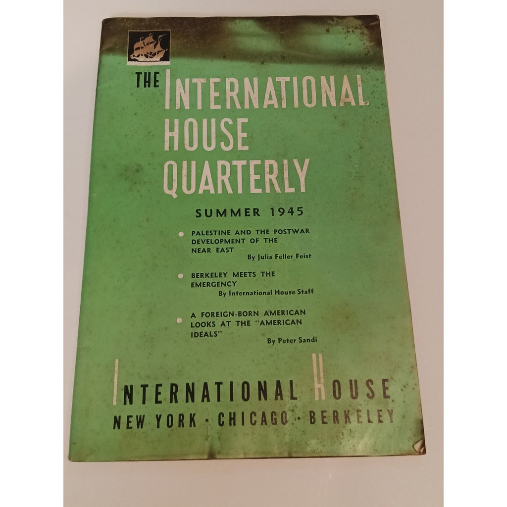 1945 International House Quarterly Magazine Palestine Postwar Berkeley NY