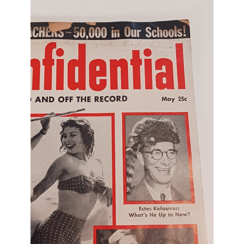 1950s Confidential Magazine Ava Gardner Estes Kefauver Vintage Scandal Newsstand
