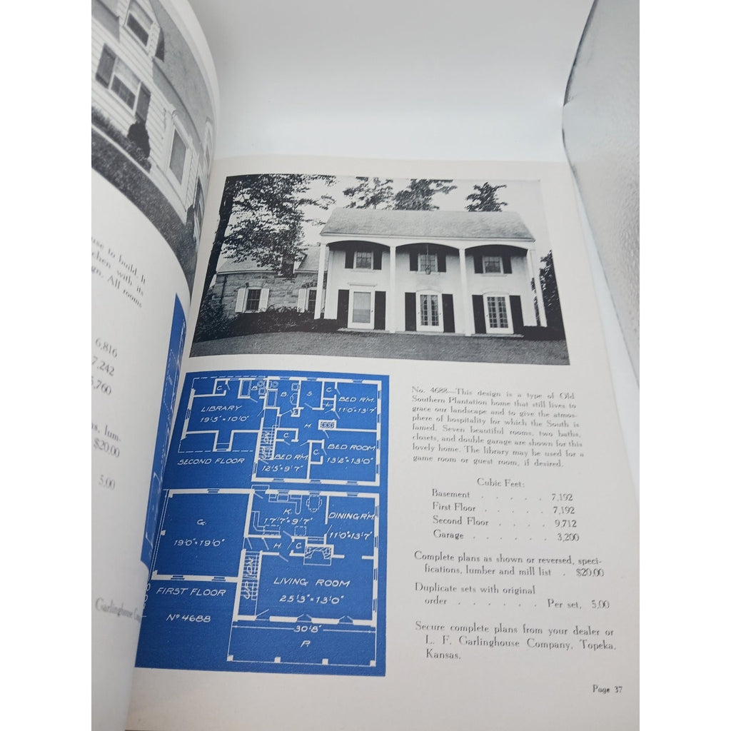 Vintage L F Garlinghouse Colonial Homes House Floor Plan Booklet MCM Mid Century
