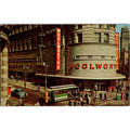 Cable Car Powell Market Street San Francisco Ca Woolworths Building Postcard Vtg