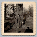 Young Boy 1940s-1950s Snapshot Photograph Rural Scene Americana Bucket Farm
