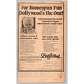 1986 Dollywood Season Pass Ad Dolly Parton Pigeon Forge TN Ephemera Homespun Fun