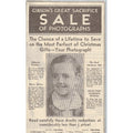 1931 Gibson Studios Chicago Photo Sale Ad Ephemera Christmas Gift