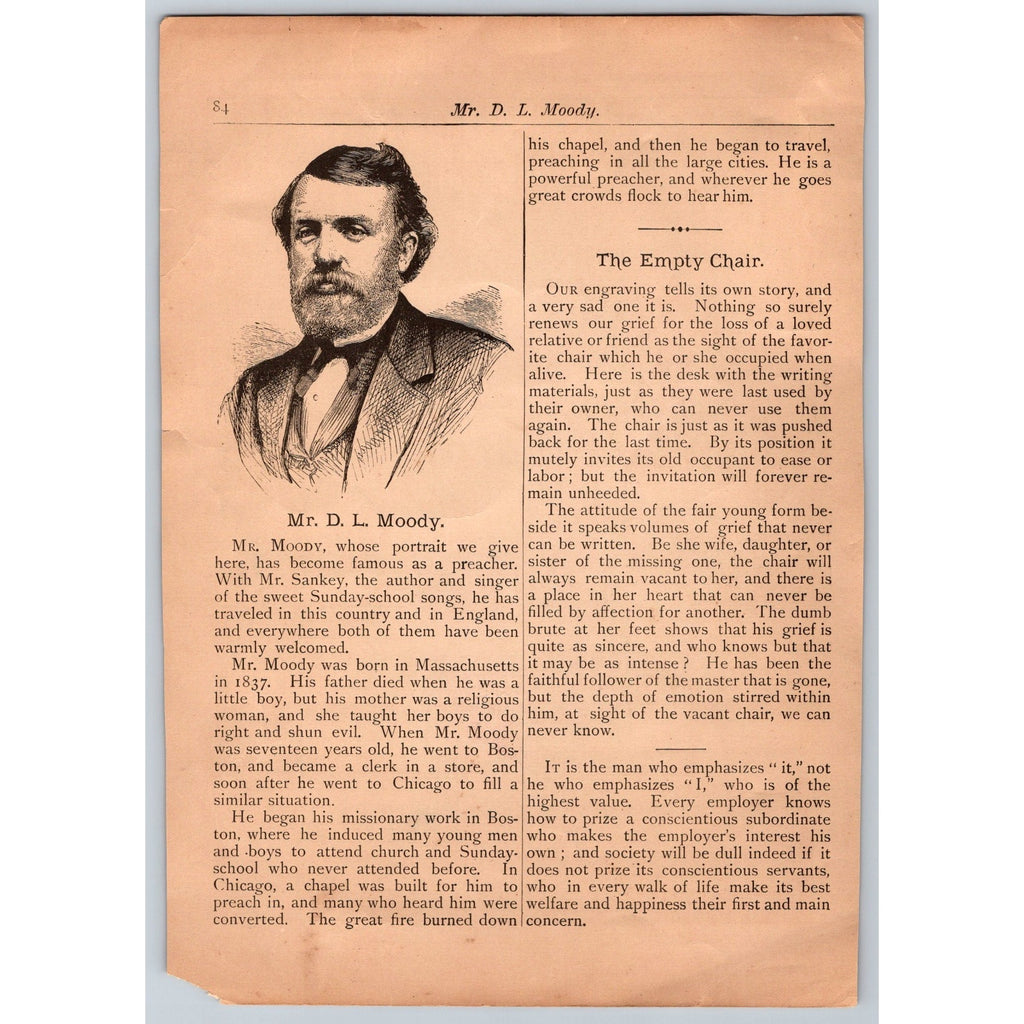 Antique c1880s The Morning Post News From Town Book Plate Art Print Woman Readin