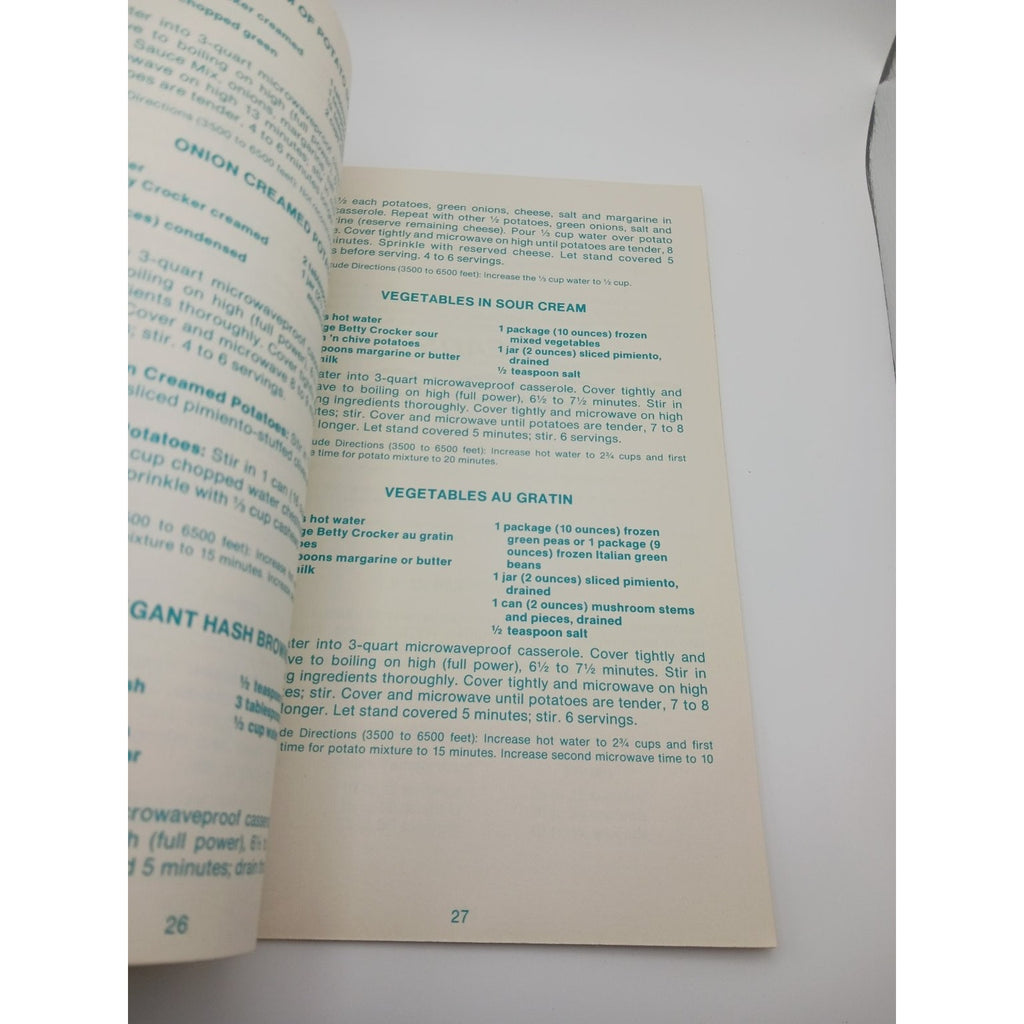 Vintage 1979 Betty Crocker Microwave Memo Booklet General Mills Recipes