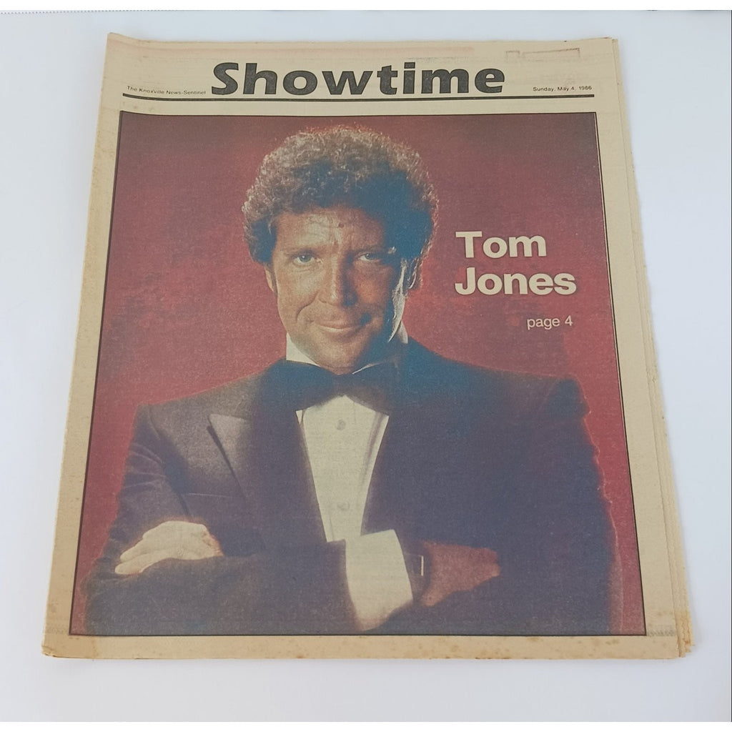 1986 Showtime Knoxville News Sentinel Tom Jones Newspaper Supplement Ephemera